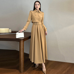 秋冬新款高级感轻奢背心连衣裙时尚套装短款外套上衣职业两件套女