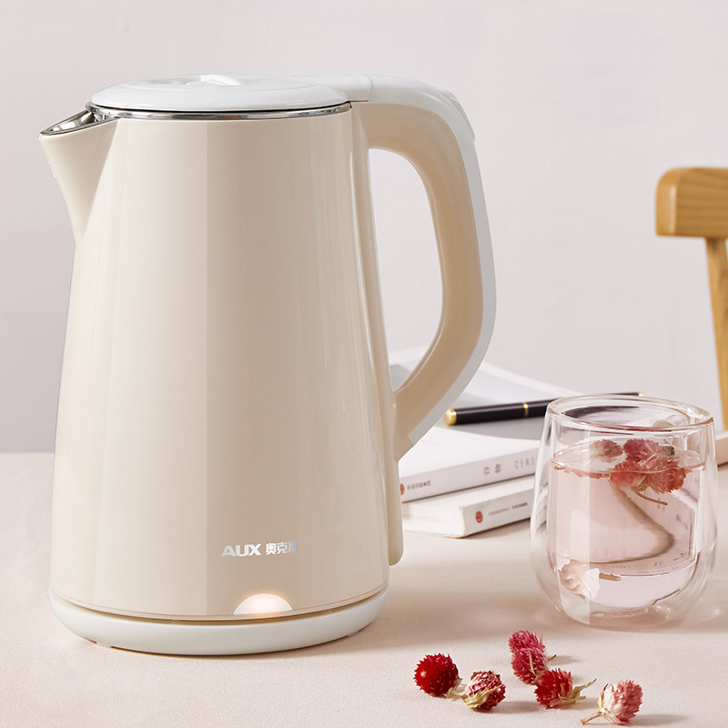 奥克斯电热烧水壶家用自动断电大容量随手泡茶l做快烧热水的壶