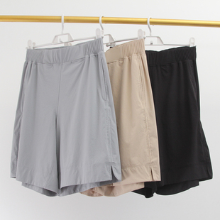 LL同款超薄A字瑜伽休闲短裤女外穿宽松速干高腰显瘦阔腿运动裤