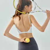 可调节吊带运动内衣女聚拢固定杯大镂空美背细肩带背心式 瑜伽文胸