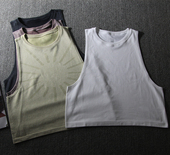 瑜伽健身上衣外穿 宽松运动背心女速干跑步罩衫 欧美单 柔软亲肤