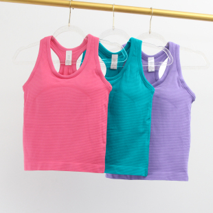 显瘦显气质 无缝女显瘦工字美背瑜伽普拉提运动背心4 多巴胺色系