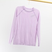 女T恤圆领修身 欧美单 速干长袖 显瘦运动上衣速干透气健身服