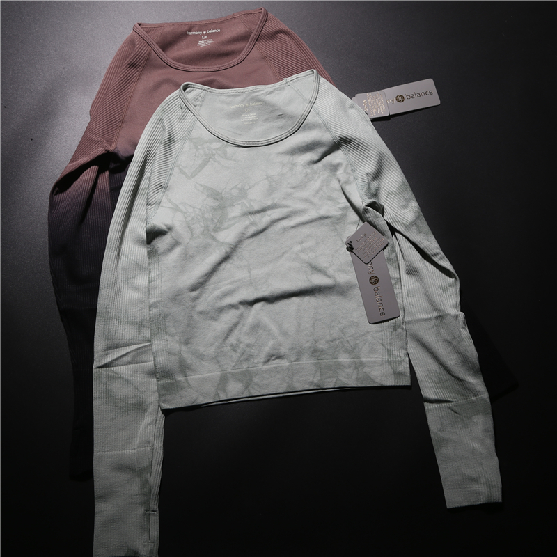 扎染渐变健身衣速干瑜伽修身显瘦