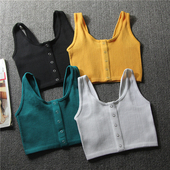 弹力显瘦速干罗纹女装 女士运动背心修身 打底上衣 一批好货 外单