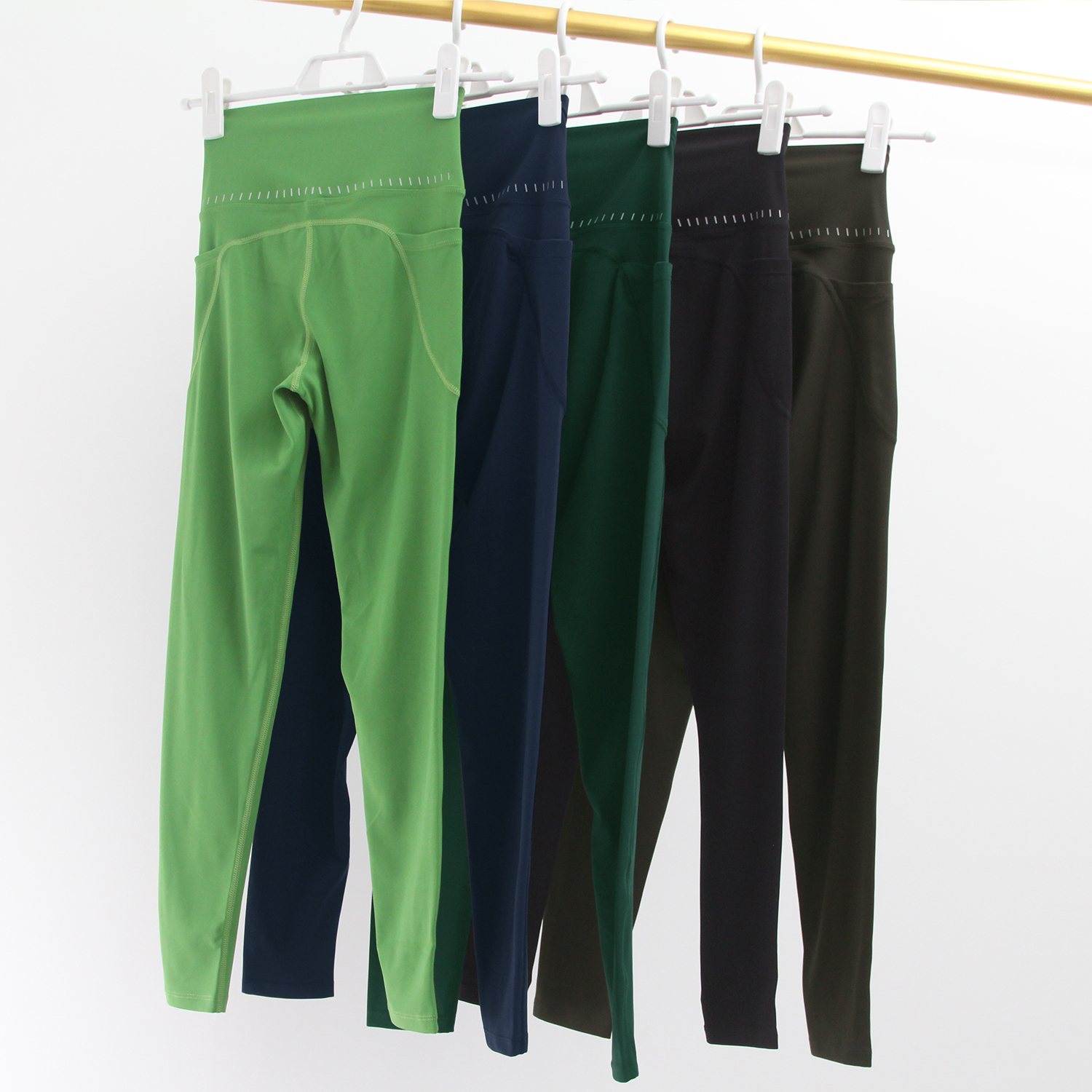 双侧大口袋免穿内裤高腰健身裤