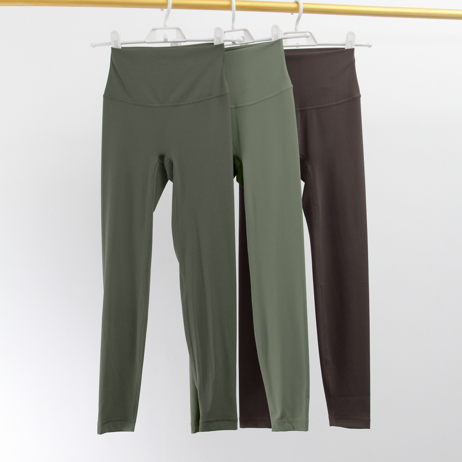 巨好穿~雪松绿健身裤高腰收腹提臀Nuls裸感训练跑步瑜伽长裤4