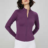 薄绒小立领全拉链收腰塑形抗皱显瘦运动跑步骑行健身外套秋冬保暖