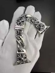 925 Silver Cross Watch Chain Water Ghost Series Accessories Watch Strap Labor Retro Buckle Accessories Apple Available