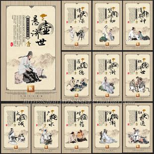 中医养生文化理疗灯箱挂画挂图走廊文化墙海报展板报psd模板素材