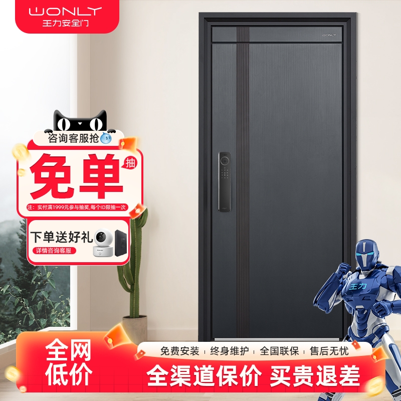 WL王力3.0智能防盗门家用定制入户门进户门子母门别墅大门P102