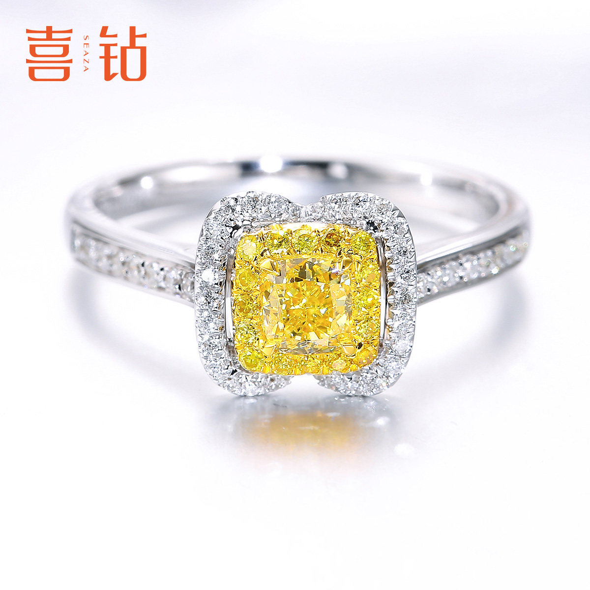 喜钻白18K金钻戒女优雅时尚黄钻戒指精致彩钻求婚戒指婚戒新品怎么样,好用不?