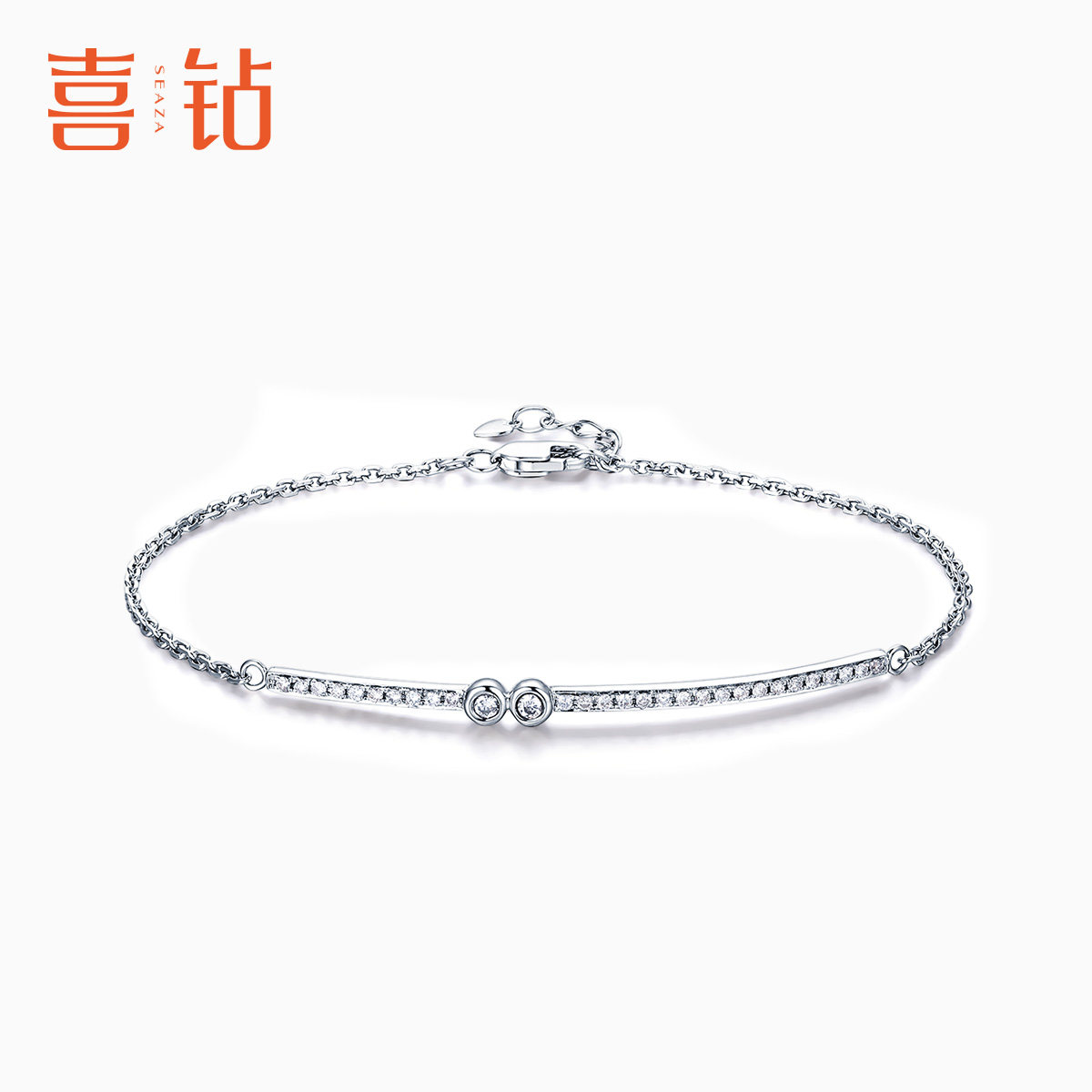 喜钻白18K金群镶钻石手链女士时尚玫瑰金手饰珠宝配饰品生日送礼使用感如何?