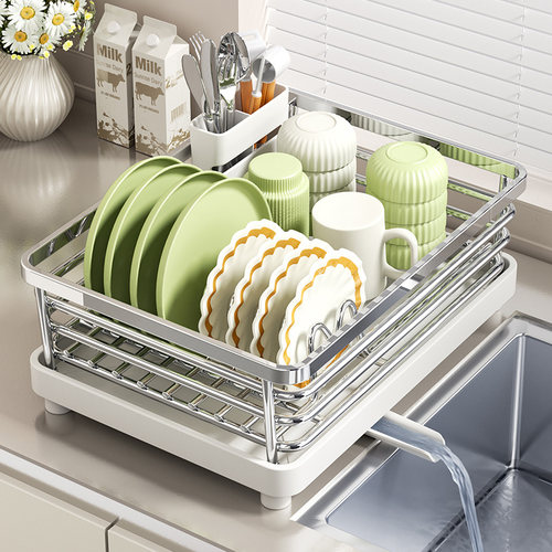 304不锈钢碗架带出水口碗碟收纳