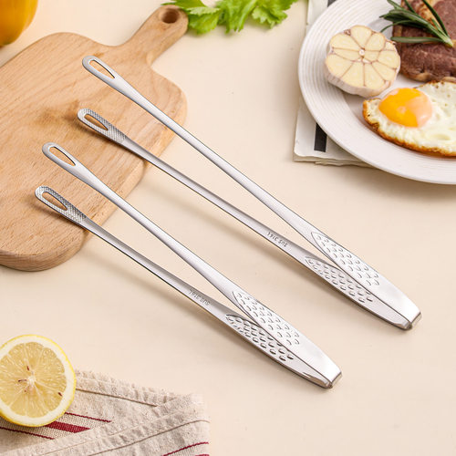 316不锈钢烤肉夹子韩式厨房煎夹食品烧烤专用加长加厚防烫牛排夹
