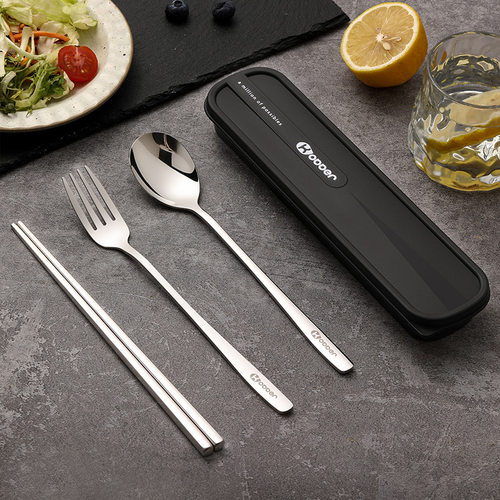 316L不锈钢筷子勺子套装餐具盒