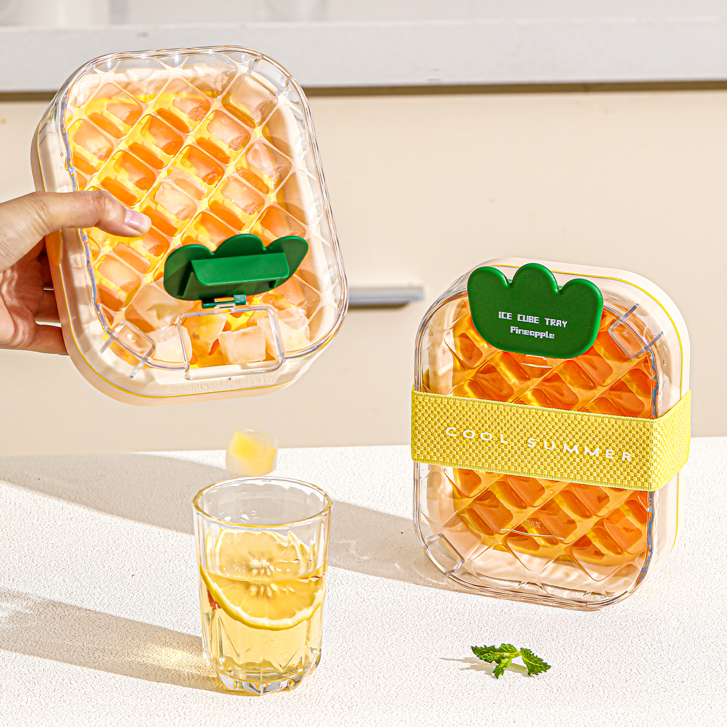 冰块模具家用食品级按压冰格杯盒家用冰箱自制冰储存盒冻冰块神器
