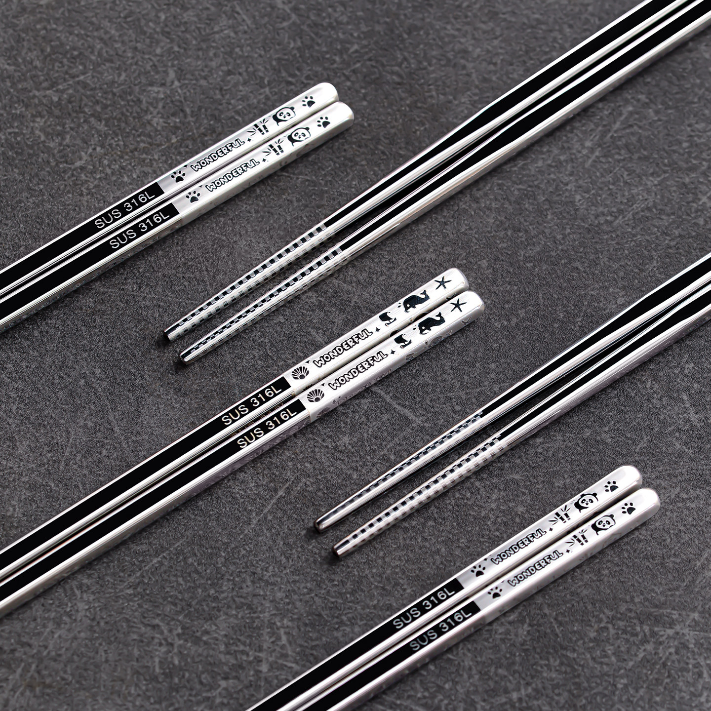 316不锈钢筷子家用高档抗菌防霉