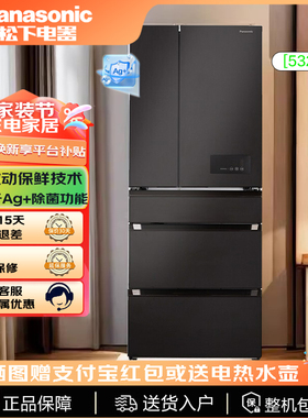 PANASONIC NR-EE53WGB-T/JE54WGC松下风冷无霜变频冰箱银离子532L