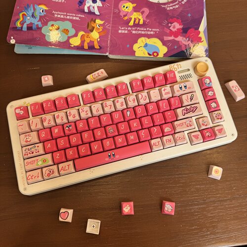 星之卡比PBT键帽来图定制