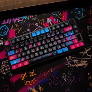 英雄联盟主题键帽金克丝热升华pbt暴走萝莉个性 游戏透光lol涂鸦帽