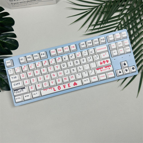 LOVE简爱主题极简白原厂高度客制化键帽PBT机械键盘键帽65/75键帽