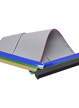 PCIE延长线PCI-E转接软排线X1转16X显卡4X转8X增高卡PCI公对母2.0