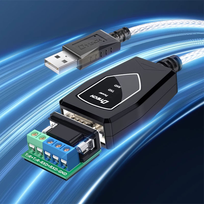 帝特DT-5019I USB转RS485/422转换器光电隔离型usb转485转接线串口9针连接线端子USB2.0 to rs485转换线模块