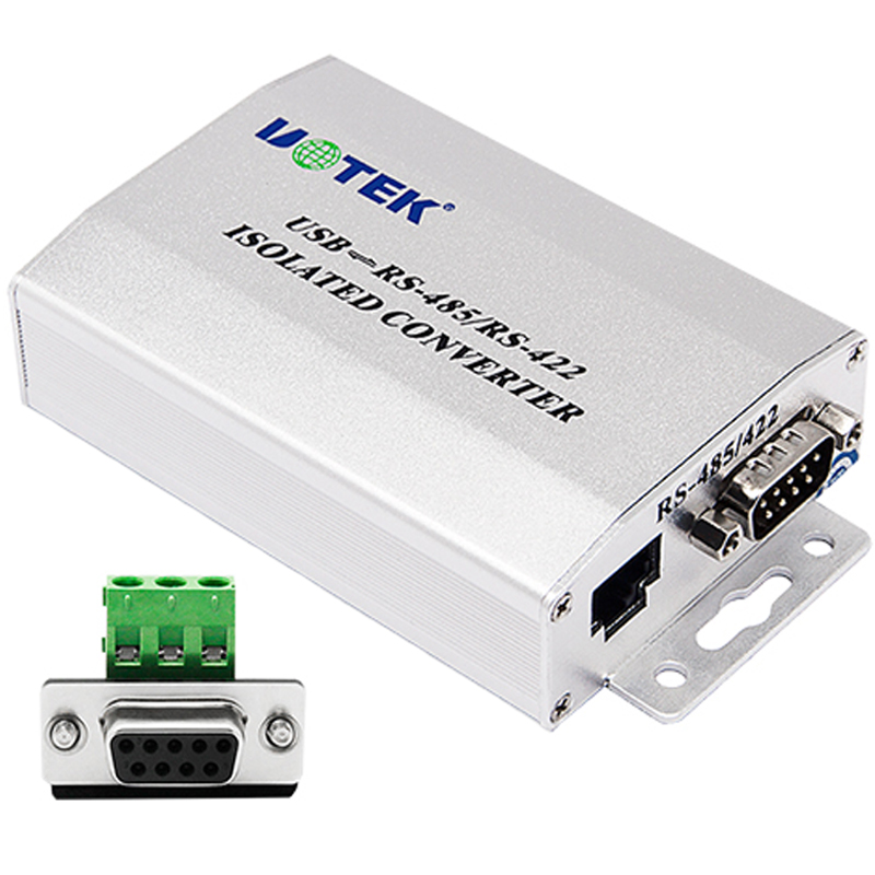 宇泰UT-820E工业级USB转485/422光电隔离转换器防雷无源RS485模块usb转rs485转接隔离9针COM串口转换器RS422