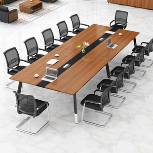 办公室会议桌长桌简约现代小型板式培训办公桌椅组合长条桌