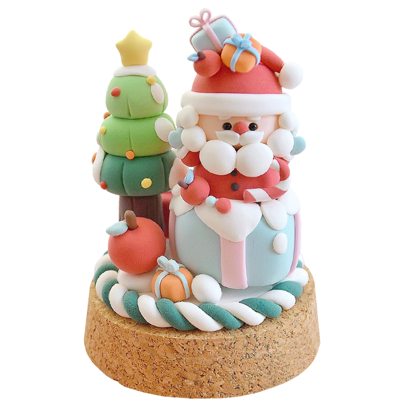 2024亲子diy圣诞老人粘土材料包幼儿园手工圣诞树雪人自制礼物