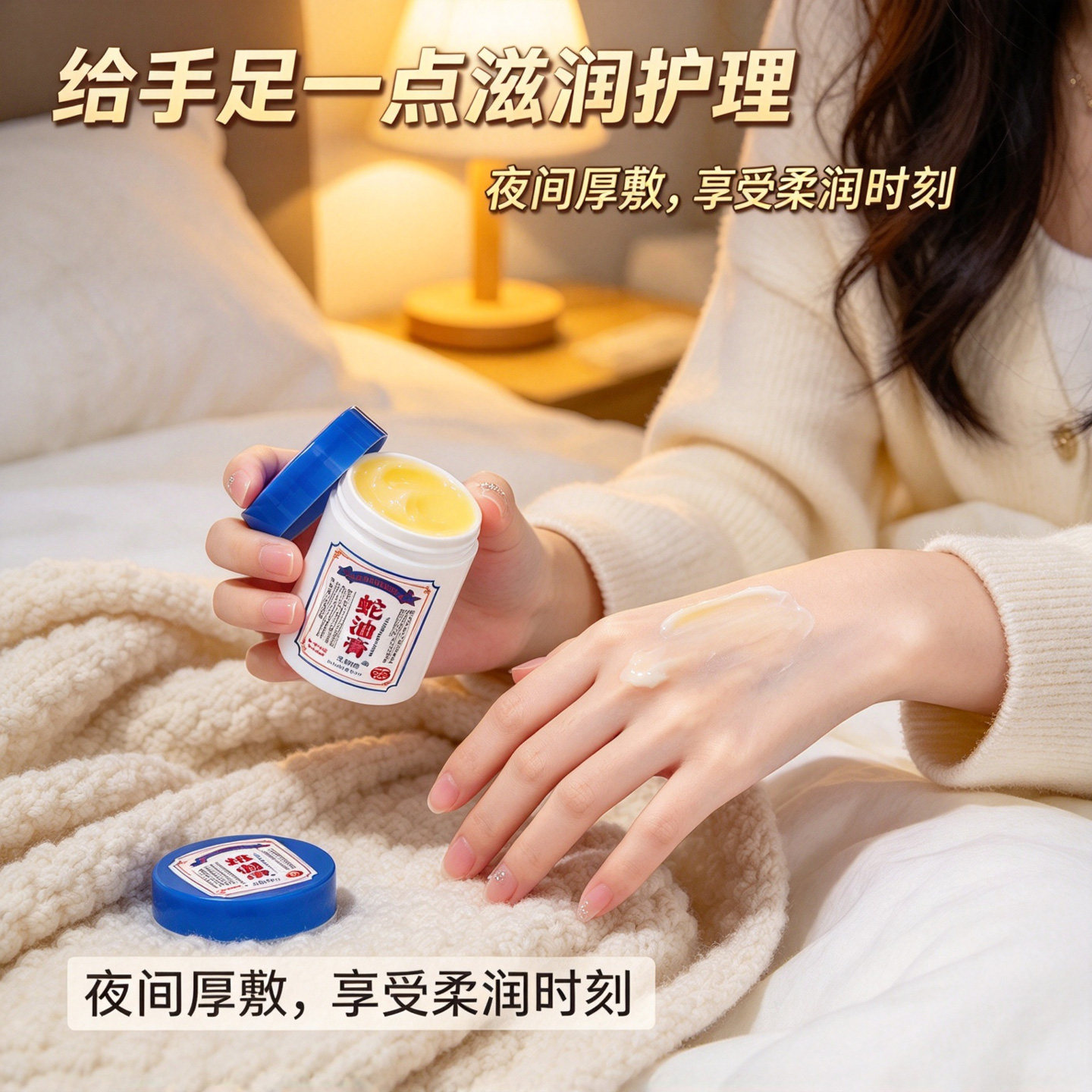 蛇油膏补水保湿润肤皲裂膏秋冬季舒缓滋润防裂防冻手足霜男女通用