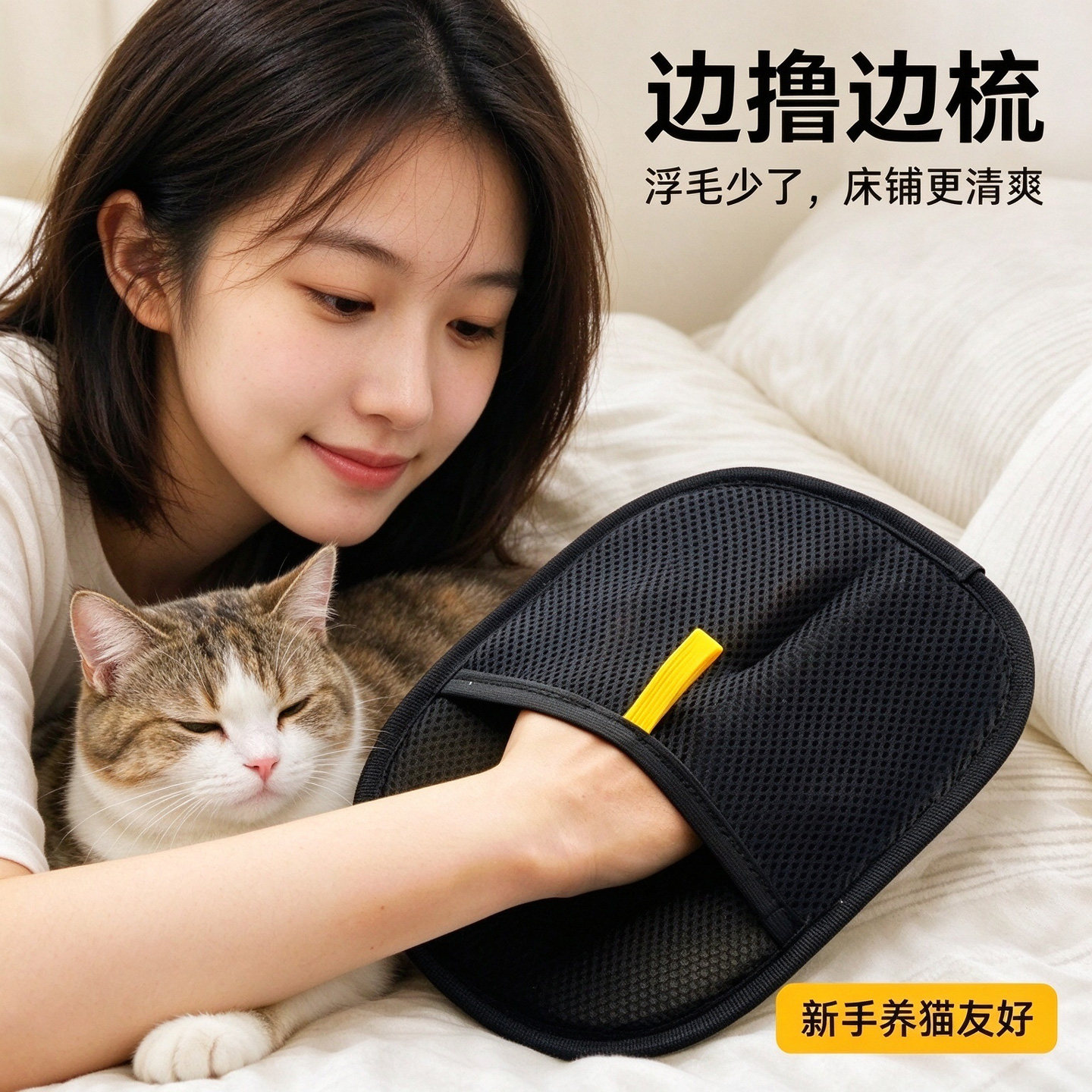 宠物静电除毛手套双向刷毛粘毛