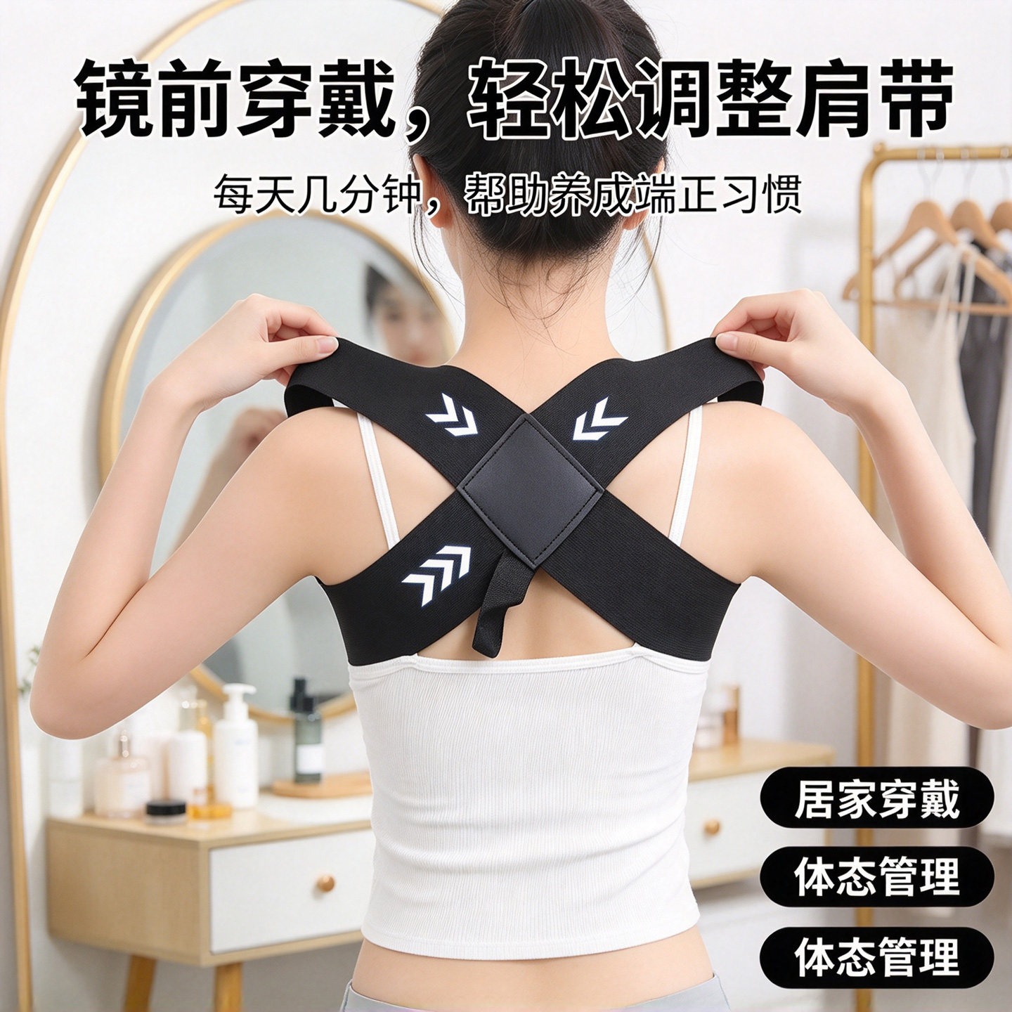 开肩矫姿带透气隐形体态管理