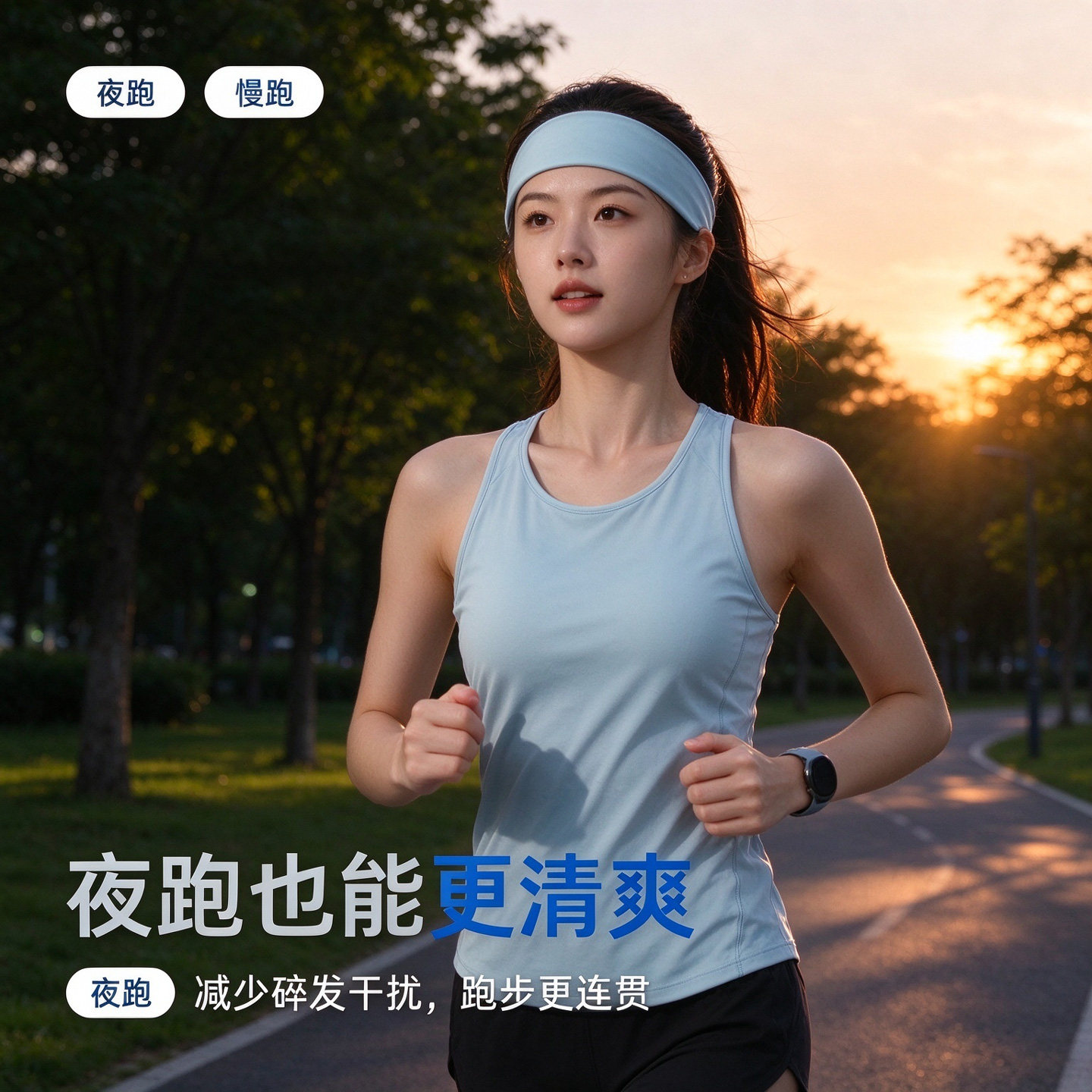 运动发带女吸汗防汗束发头箍巾
