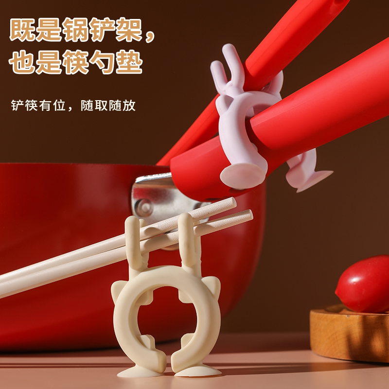 硅胶锅铲架防烫防溢锅护铲架