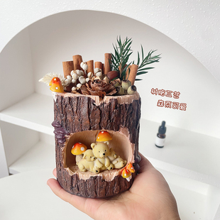 肉桂干花香薰摆件招财家用卧室内无火香氛杯diy女生日礼物小众