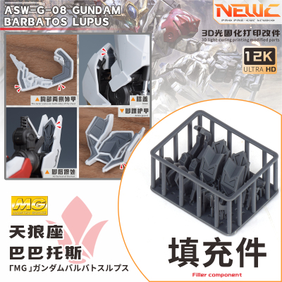 NewC新月 万代MG1/100天狼座细节改件 填充件专用改件 打印件