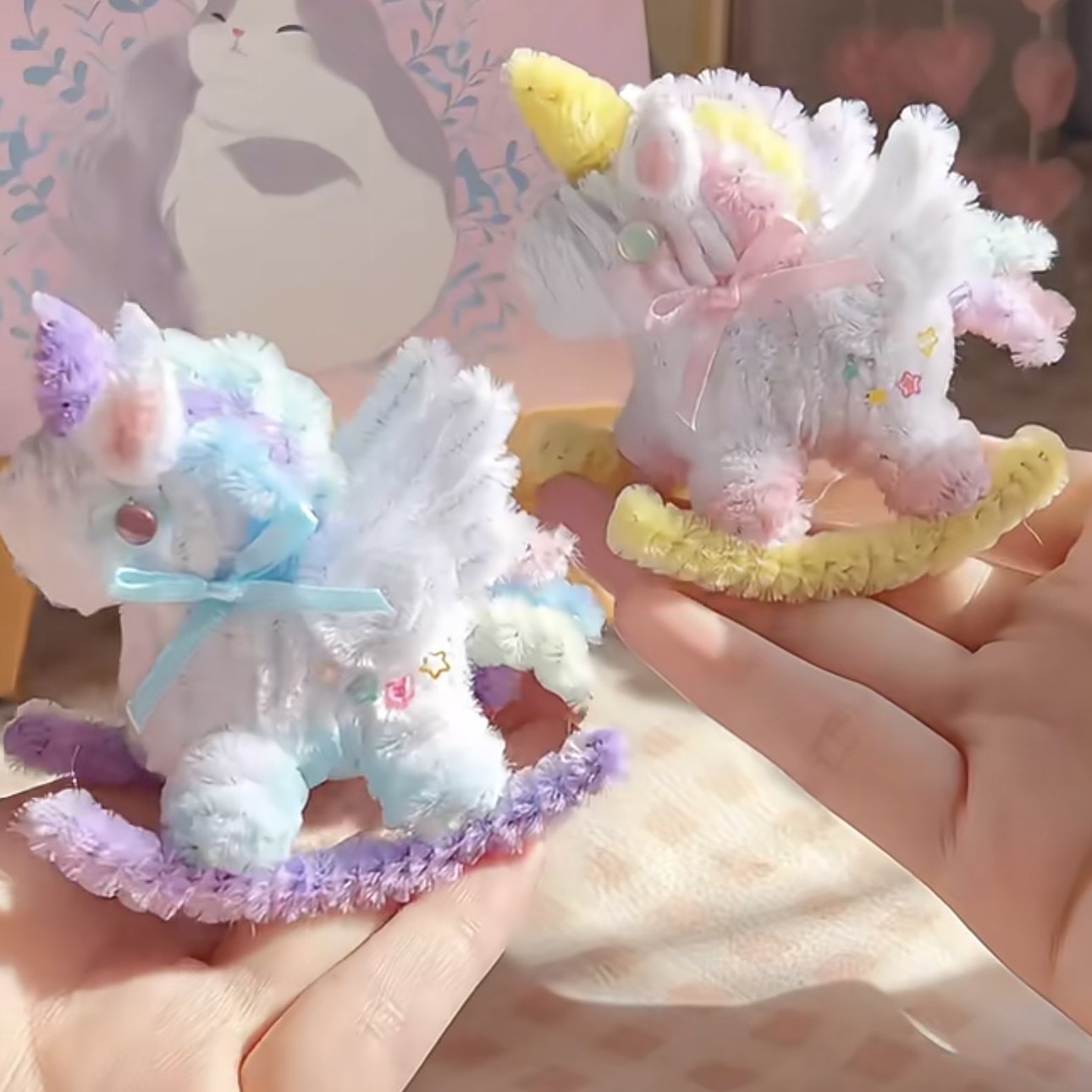 多巴胺梦幻摇摇马摆件手工diy材料包创意礼品送女友毛绒玩具公仔,玩具/童车/益智/积木/模型,其他手工制作,淘宝优惠券,粉丝福利购,淘宝优惠卷