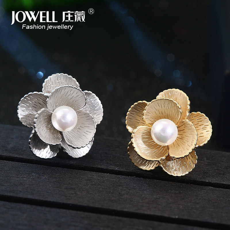 一个包邮合金衬衫领针扣女领花衬衣领刺马针领扣花朵小领针小胸针