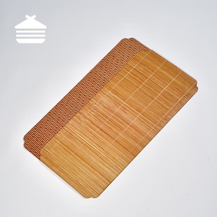 两面茶席茶具餐垫便携茶道隔热杯垫竹编桌布茶垫子桌旗 阿德