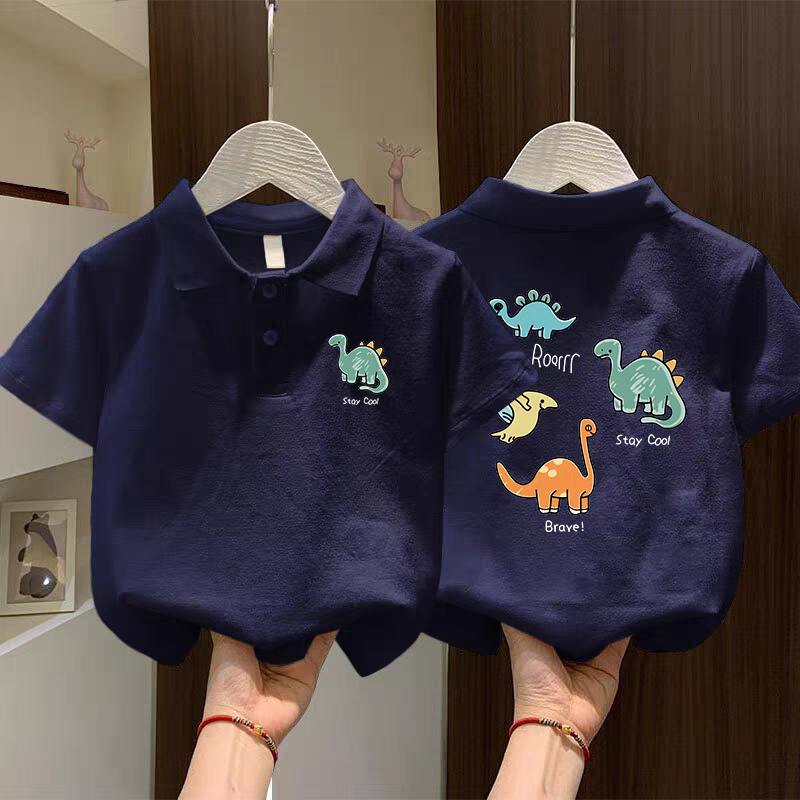 男童纯棉短袖t恤polo衫夏季新款儿童洋气上衣男孩休闲百搭体恤衫