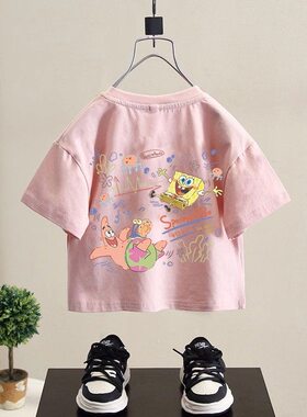 印花纯棉短袖T恤男女童