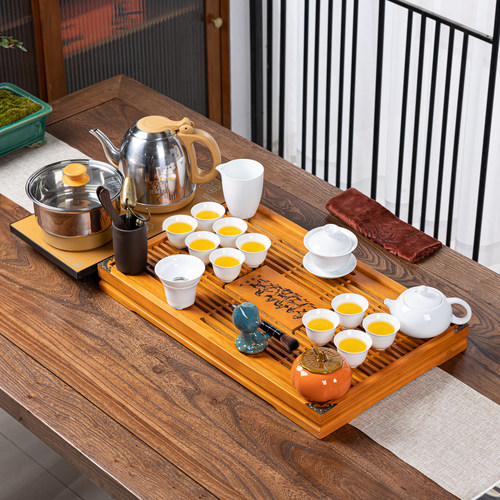 全自动客厅实木木整套功夫茶具