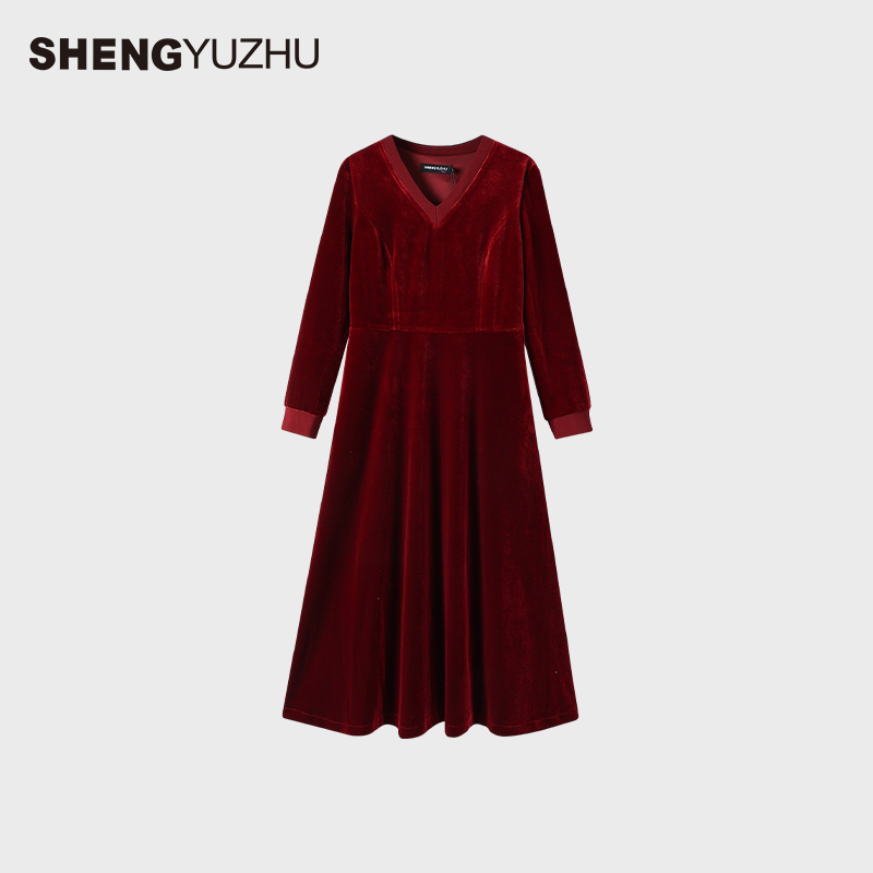 声雨竹2025秋冬女装连衣裙