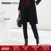 新款 休闲裤 女铅笔裤 声雨竹官方旗舰店秋冬季 加厚商场同款 高级感