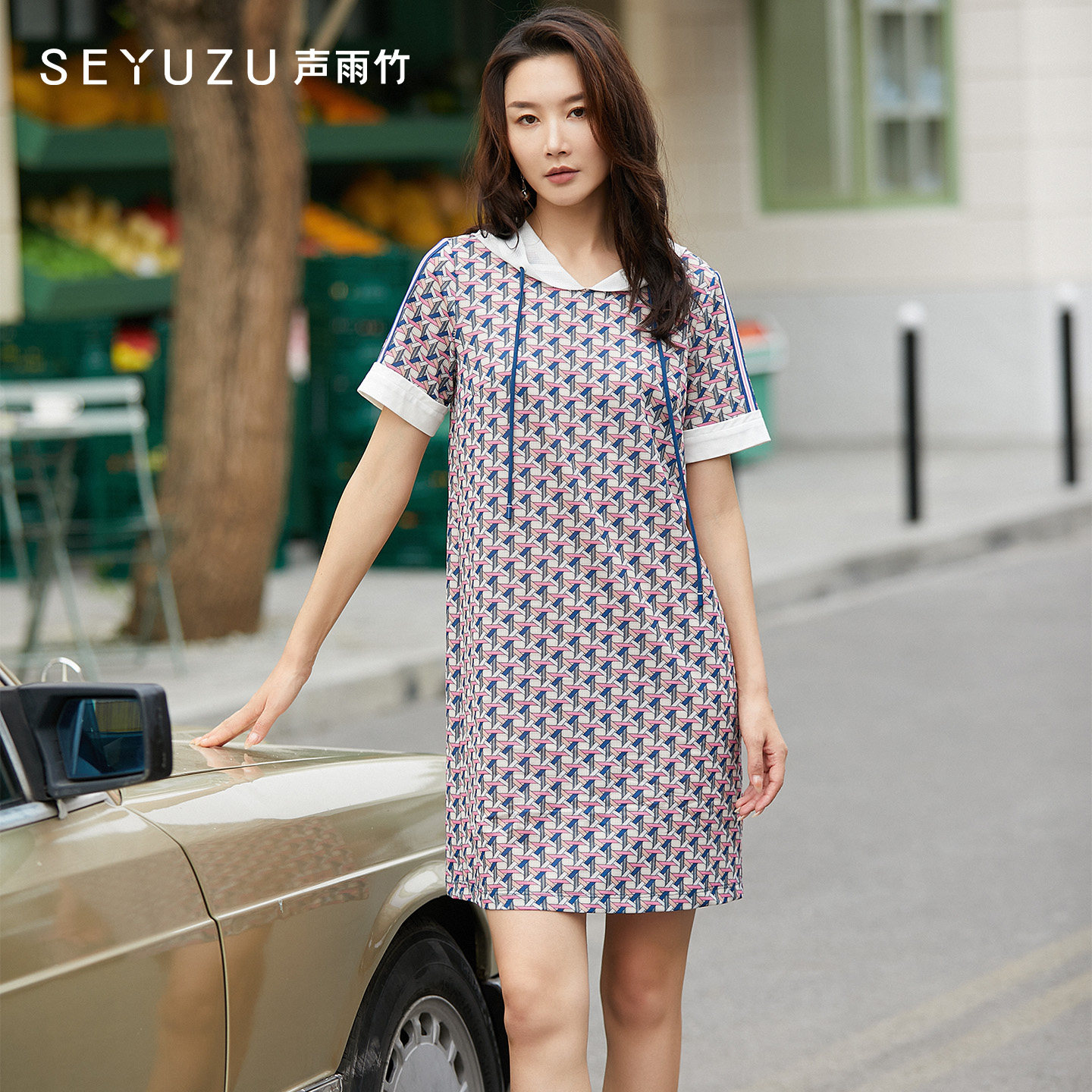 声雨竹夏季甜美显瘦连衣裙