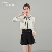 显瘦高级感小香风外套短裤 韩语琳套装 两件套 款 时尚 女2025新款 春季
