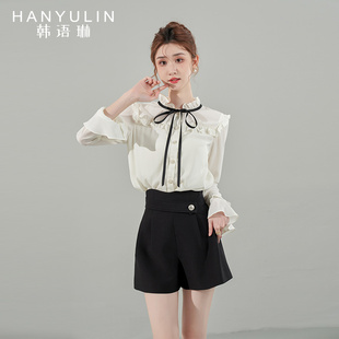女2026新款 显瘦高级感小香风外套短裤 春季 时尚 两件套 款 韩语琳套装