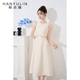 法式 a字裙子 无袖 设计感小众连衣裙2025新款 春气质收腰显瘦中长款